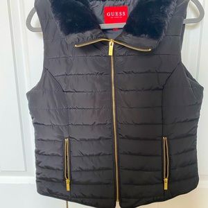 Guess black puffer vest